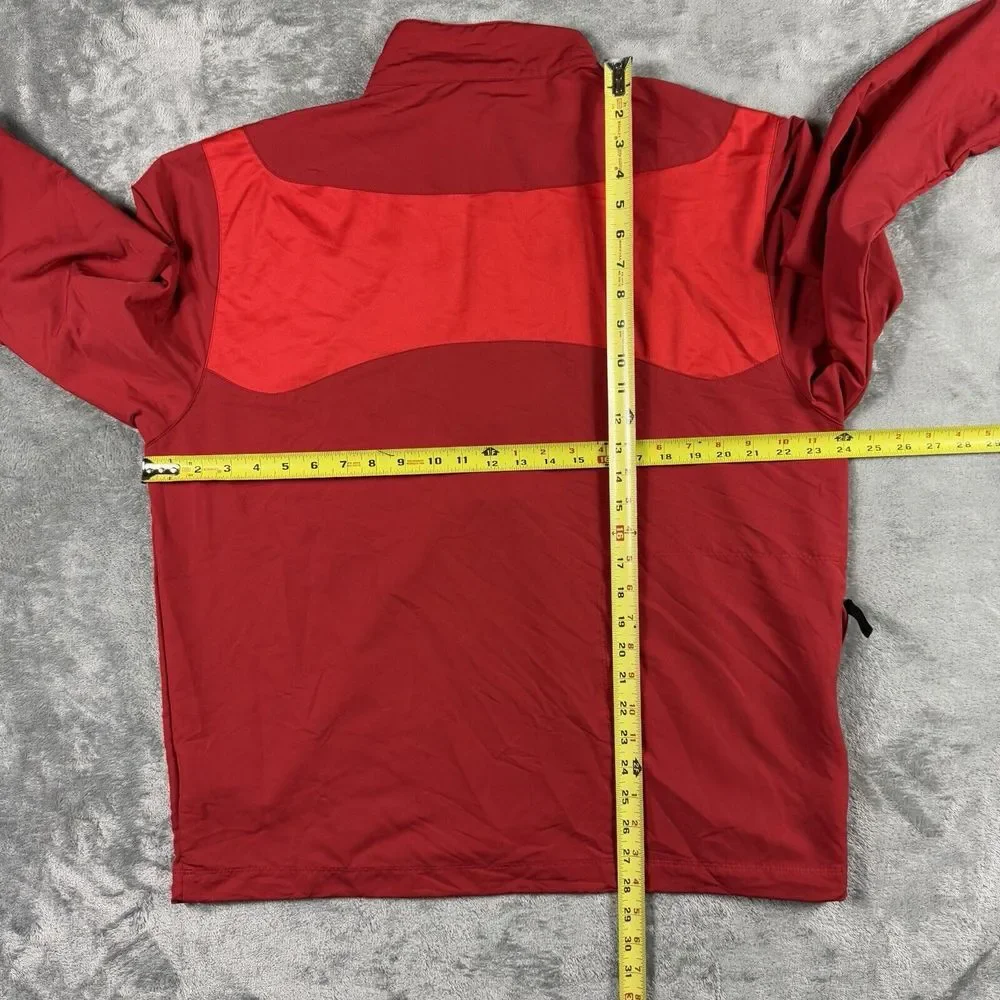 Nike Golf‎ Windbreaker Jacket Lightweight Mens Size Large Red Full Zip Mock Neck